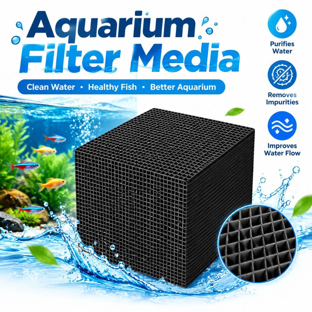 Porous Cube Aquarium Filter Media Odor Removing Fish Tank Filter Purification Cube Aquarium Decor