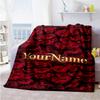 Rose Customize Text Blanket Lightweight Customizable Blanket Durable Comfort for Bed Living Room Sofa Office Ideal for All Seasons