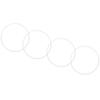 4Pcs 20 Inch Wheel Rim Protector Ring ABS Scratch Resistant Elegant Look Self Adhesive Wheel Rim Guard Trim Ring for