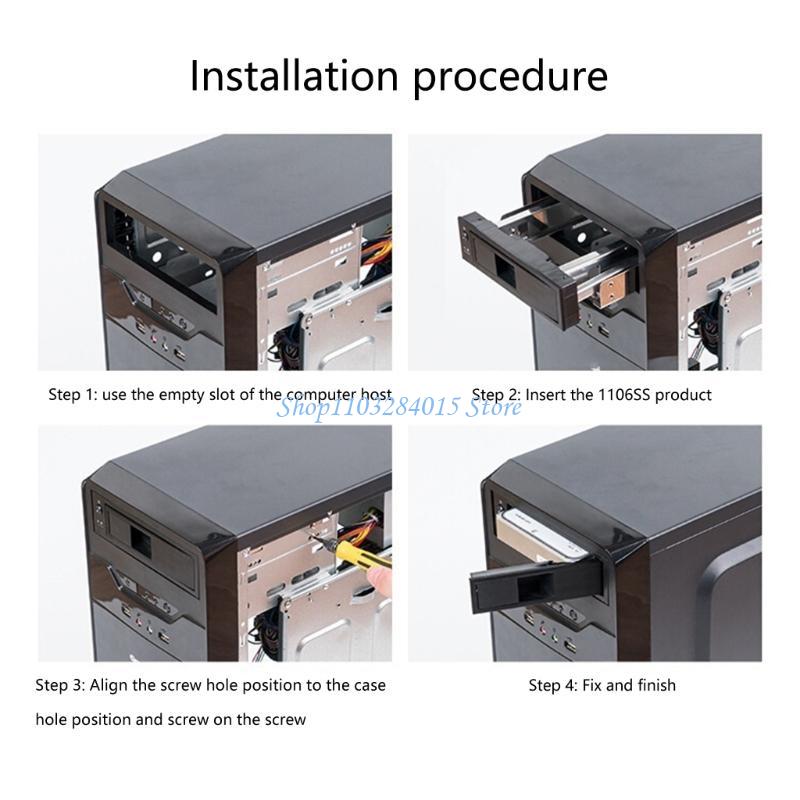 1106SS Trayless Hot Swap Mobile Rack ROM 3.5inch Internal Hard Drive SSD Adapter Hard Drive SSD Conversion Frame