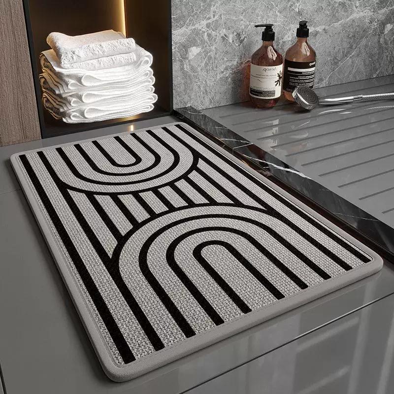 German Precision Bathroom Floor Mat, Makeup Room Absorbent Cooling Mat, Toilet Entrance Non-Slip Mat, Quick-Drying Bathroom Floor Mat