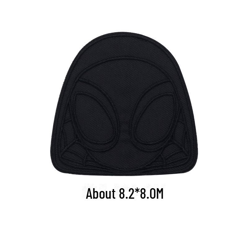 Черная самоклеящаяся вышитая нашивка для самостоятельного ремонта и украшения одежды