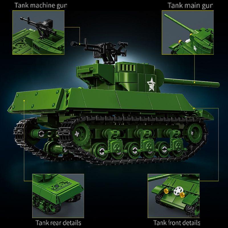 Американский истребитель танков M36 Gunfighter Vehicle Jacksall Строительные блоки Образовательная игрушка Подарок