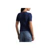 Polo Ralph Lauren Однотонный трикотажный топ с коротким рукавом и круглым вырезом для женщин 211965756-001