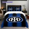 Inter Milan Legacy: Blue Stripes Tradition Bedding (1 * duvet cover + 2 * pillowcase, without core) Christmas birthday gift Bedding set