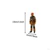 1/64 Firefighter Figures Diorama Action Realistic Tiny People Model for Micro Landscapes