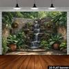 2D Tropical Waterfall Garden Photo Backdrop Wedding Birthday Party Background
