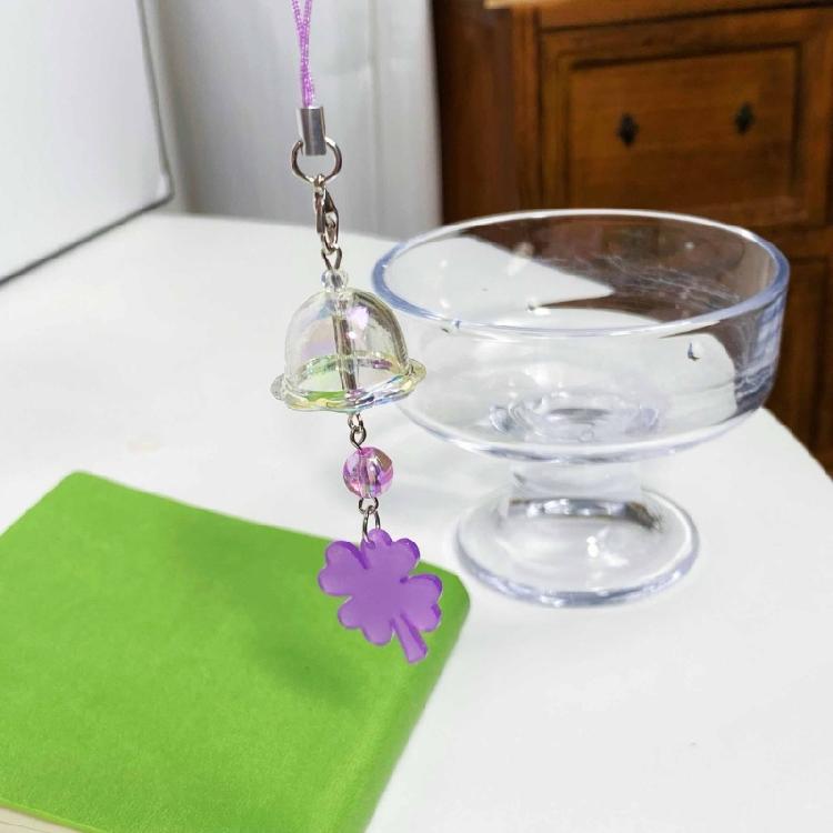 Модная Четырехлистная Клеверная Прочная Акриловая Цепочка для Телефона с Эффектом Музыкального Ветра Специальные Подарки для Модных Женщин
