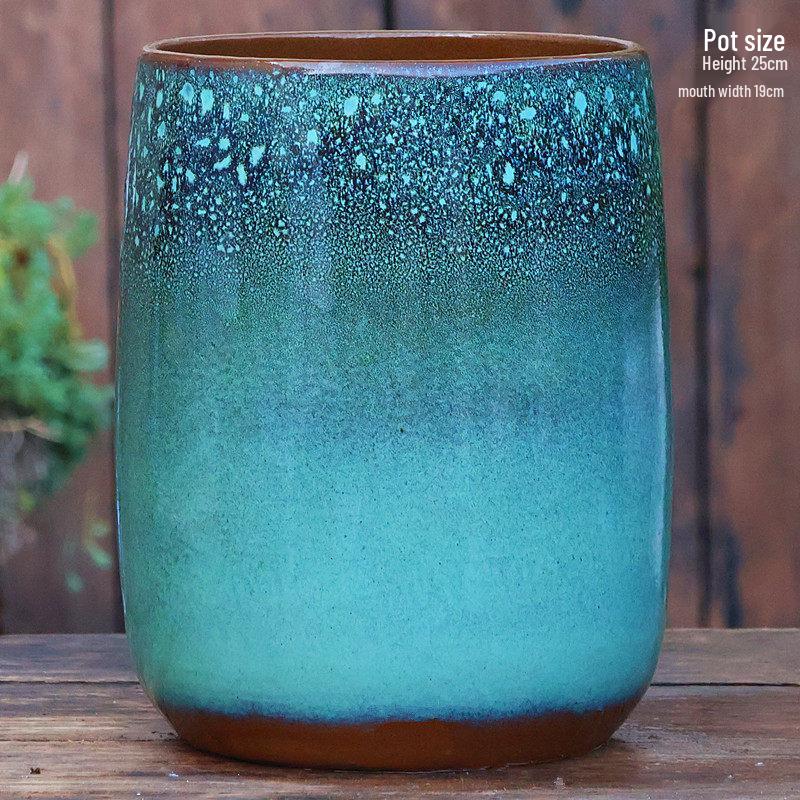 Large Handmade Ceramic Pottery Planter for Courtyard Landscaping - Ideal for Tall Orchids and Bougainvillea