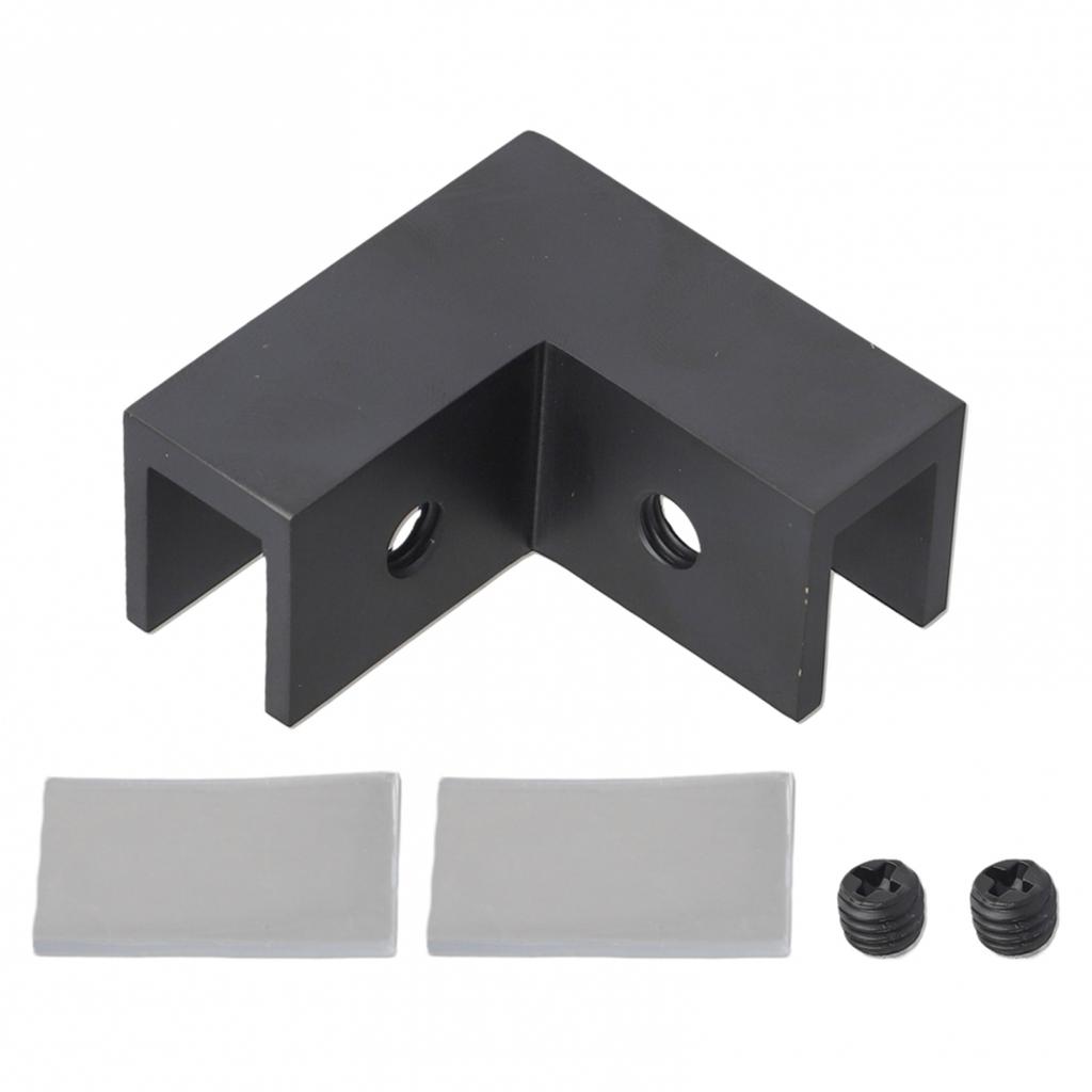 90 Degree Brass Clamp for Shower Doors Square Style for 812 mm Tempered Glass