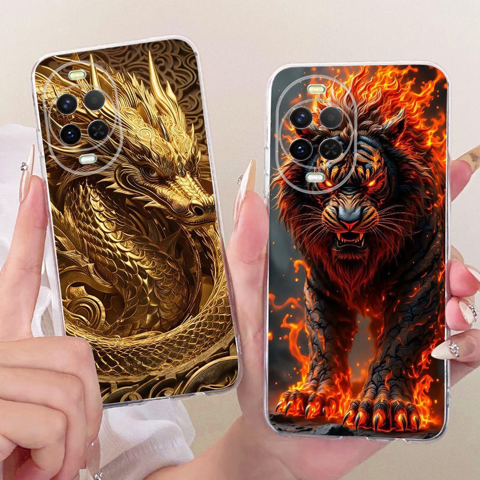 Для Huawei Nova 15 15Pro Ultra 2026 Крутой чехол для телефона с рисунком Дракона и Тигра Для Huawei Nova15 15 Pro Мягкие силиконовые TPU чехлы Бампер