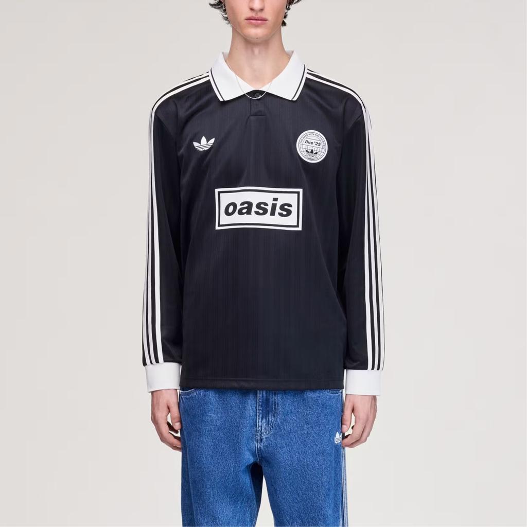 adidas Оригиналы FW25 Тур Жаккардовый Полосатый Трикотажный Топ с Длинным Рукавом Повседневный Свободный Мужские топы KY8722