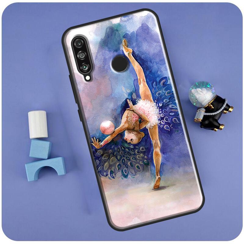 Масляная живопись Гимнастика Для Huawei Nova Y70 Y91 Y90 Y60 Y61 Y72 Y73 3i 7i 8i 11i 12i 9 10 SE P20 P30 P40 Lite Чехол