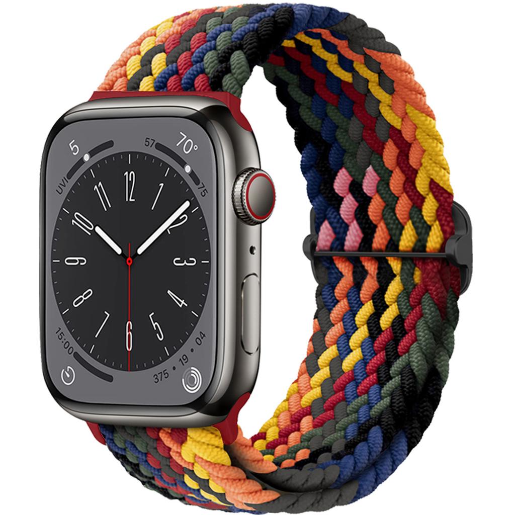 Плетеный Solo Loop для Apple Watch ремешок 44мм 40мм 49мм 45мм 41мм 46мм Эластичный браслет iWatch series 8 3 se 6 Ultra 2 9 10 ремешки