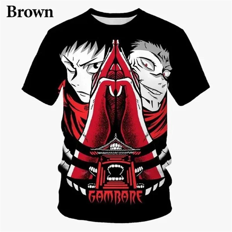 Summer Men Chilren T Shirt Japanese Anime Jujutsu Kaisen 3D Printed T Shirts Casual Fashion Streetwear Tees Tshirt Kids Boys Top