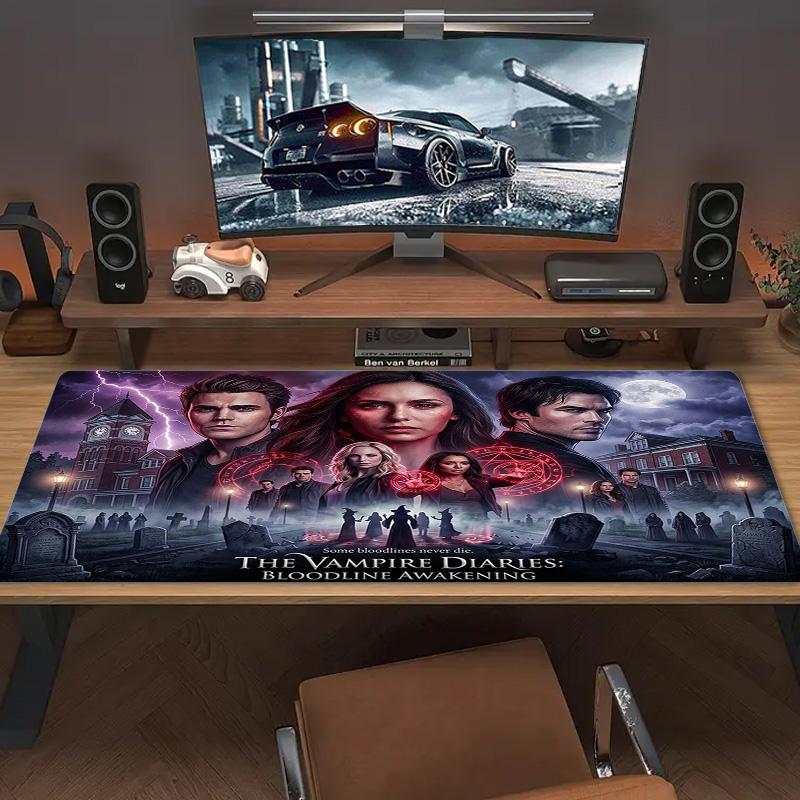 Vampire Diaries Color Mouse Pad Large Gaming Table Cushion Non-slip Laptop Tablet Big Mousepad XXL Mat Mini PC Playmat With Lock edge