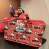 Пикниковая сумка с принтом Hello Kitty, Сумка-тоут, Пикниковая сумка, Портативная для улицы, Подходит для умеренной теплоизоляции, Большая вместимость,