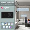 BSEED Zigbee настенные сенсорные выключатели 1/2/3 клавиши с обычной EU розеткой и портами USB Type-C, управление через приложение Tuya Smart Life, стеклянная панель