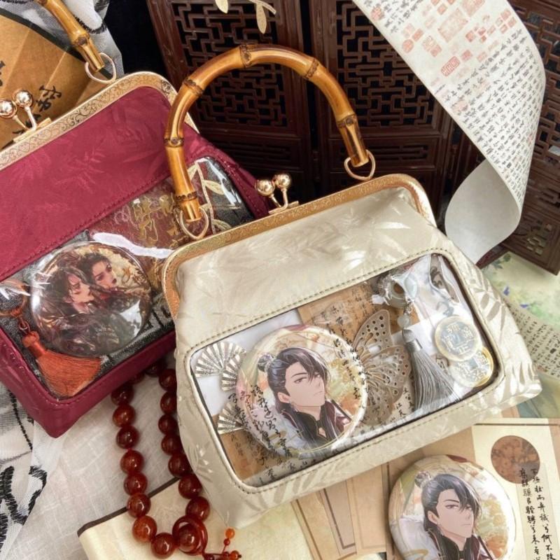 JIAERDI Lolita Transparent White Ita Bag Women Fairycore Aesthetic Handle Casual Purse Ladies Chinese Style Hand Bag Wallets