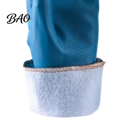 Winter Household Cleaning Gear PVC Rubber Gloves, Thickened with Warm Fleece Lining Dishwashing Non Slip Dish Washing Mitts Waterproof Anti-Slip