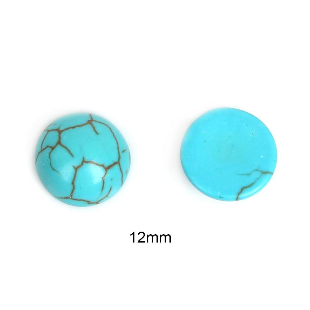 Синтетические бирюзовые белые бусины с круглым камнем, круглые бусины для изготовления ювелирных изделий, браслет, ожерелье, ножной браслет