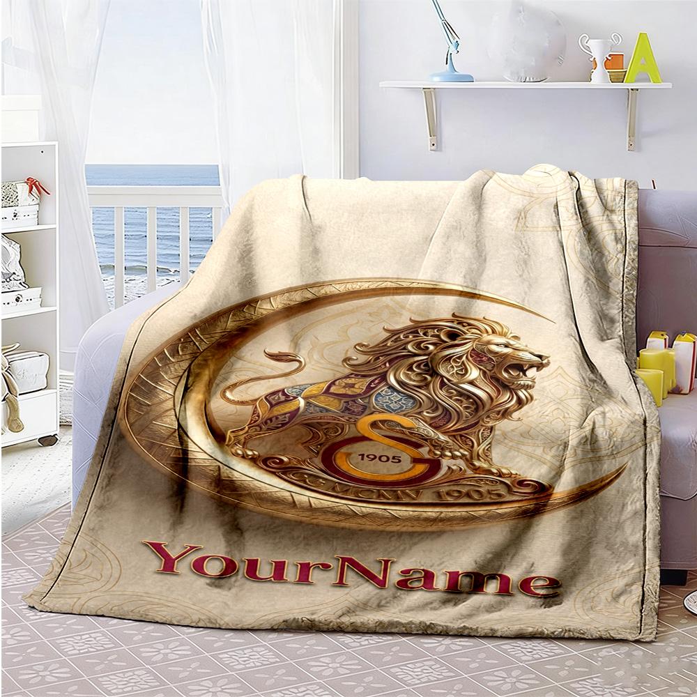 Galatasaray Customize Text Blanket Gift Customizable Blanket Warmthful Decor For Picnics Chair Seaside Bed Allseason Use