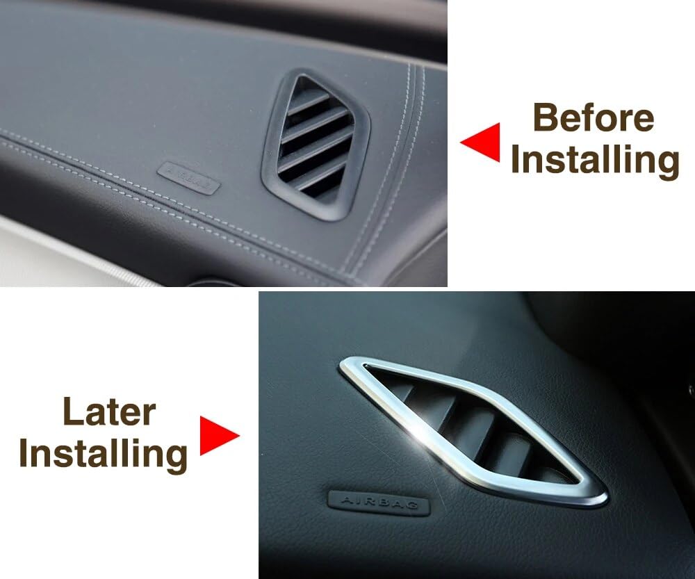 DEMULAX Chrome Dashboard Air Conditioning Vent Cover Trim for Mercedes Benz CLA GLA A