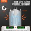 VEVOR Liquid Nitrogen Tank, 30 L Aluminum Alloy Liquid Nitrogen Container, LN2 Tank Dewar with 6 Canisters and Carry Bag with Straps