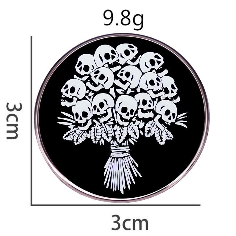 Trendy Skeleton Chest Pin Brooch Crafted From Durable Alloy Perfect For Halloween Celebrations