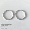 EMANCO 12/14/18MM Stainless Steel Ear Buckle for Women Simple Classic Small Steel Earrings Stud Thin Hoops Earrings Jewelry Gift