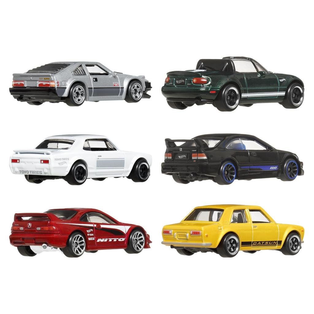 Hot Wheels Streets of Japan Multi Pack игрушечный мини-автомобиль 6 машин от 3 лет и старше Multi JBY77