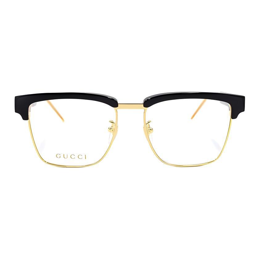 Men's Gucci Multi-Color GG Optical Metallic Asia Edition Black Glasses Frame GG0605O-001