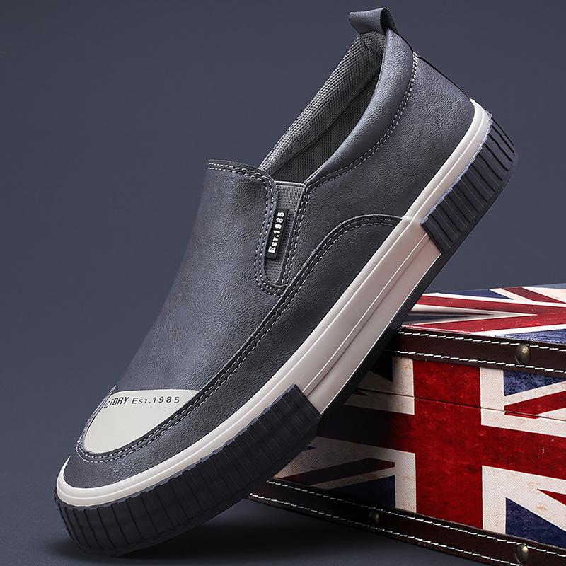 New Spring Men's Shoes Trendy Casual Men's Shoes Lightweight and Versatile Set of Leather Shoes for Men's Shoes