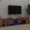 VidaXL TV Cabinet with LED Lights Old Wood Engineered Wood, TV Stand, Media Unit, TV Console, Hi-Fi Cabinet, 856323
