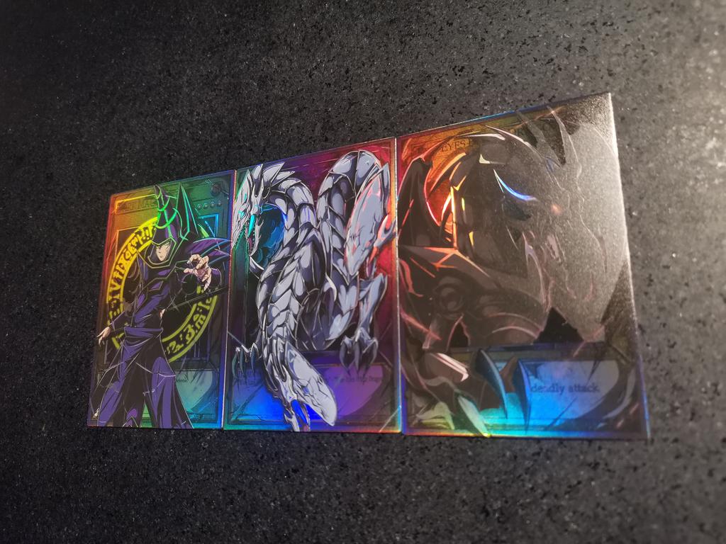 3 шт./комплект DIY Yu-Gi-Oh! Белый дракон с голубыми глазами Самоконтроль Коллекционирование Подпись Торговая Флеш-карта Аниме Мультфильм Подарок