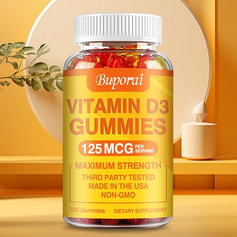 Vitamin D3 gummies, support immunity, nutritional supplement, suitable for both men and women.