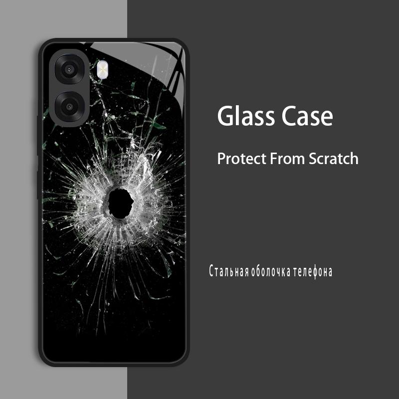 For Oppo A6x 4G Case Cover Tempered Glass Case Hard Bumper For OPPO A6 Pro F31 5G Protective Case Shell Soft edge Hard Back Capa