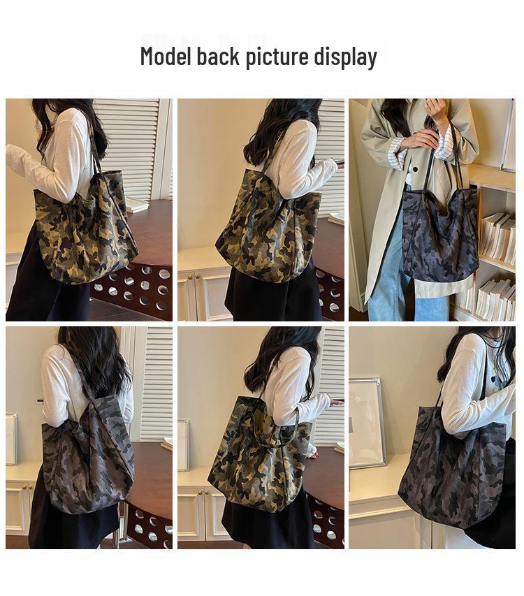 2026 Women's Large Capacity Tote Shoulder Bag Handbag Student Shopping Basket