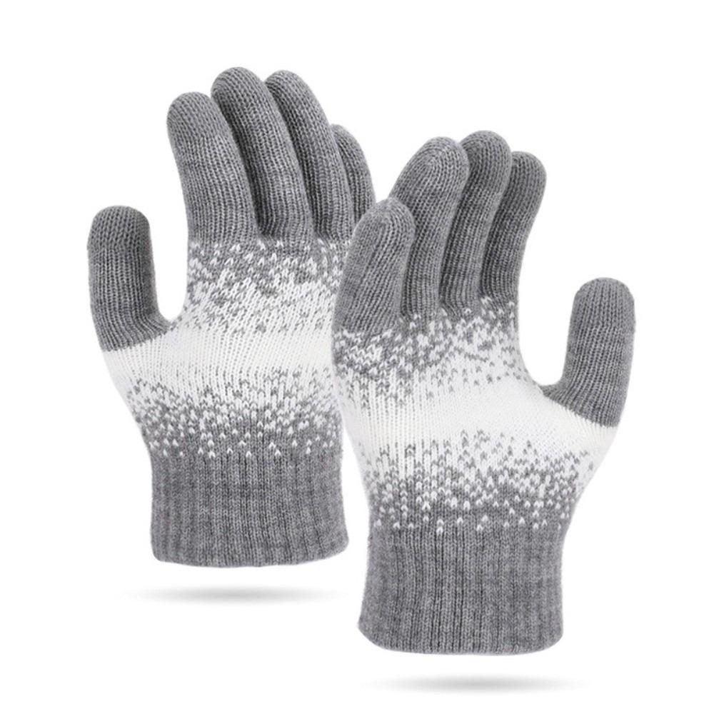 Knitted Warm Gloves Touchable Screen Skiing Gloves Touch Screen Gloves  for Outdoor Cycling Skiing