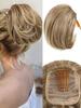 Synthetic Short Ponytail 6-inch Bun Hair Comb Clip Hair Bundle Adjustable Drawstring Ponytail Synthetic Hair Piece Female Extension