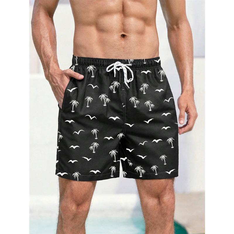 Новые мужские шорты для плавания Board Shorts Купальные шорты Плавки На шнурке Эластичные Быстросохнущие Короткие Пляжные Гавайские Повседневные Пляжные Шорты для плавания