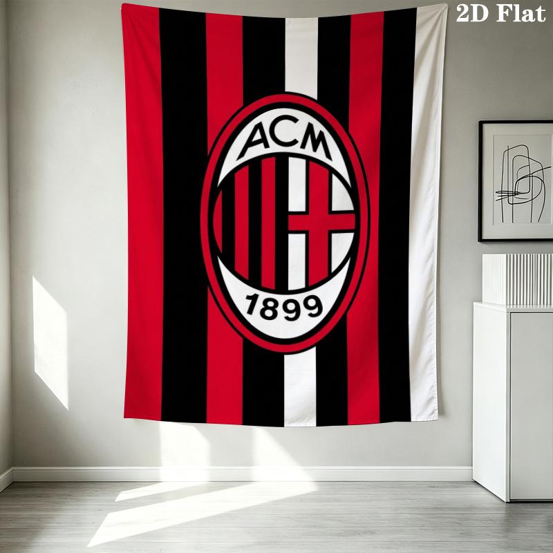 Настенный гобелен AC Milan Эстетичное настенное панно Печатное тканевое одеяло Декоративные гобелены для спальни гостиной Домашний декор