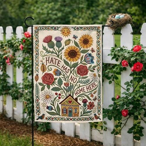 Hate Has No Home Here Garden ag Retro oral Liberal Yard Decor AAV