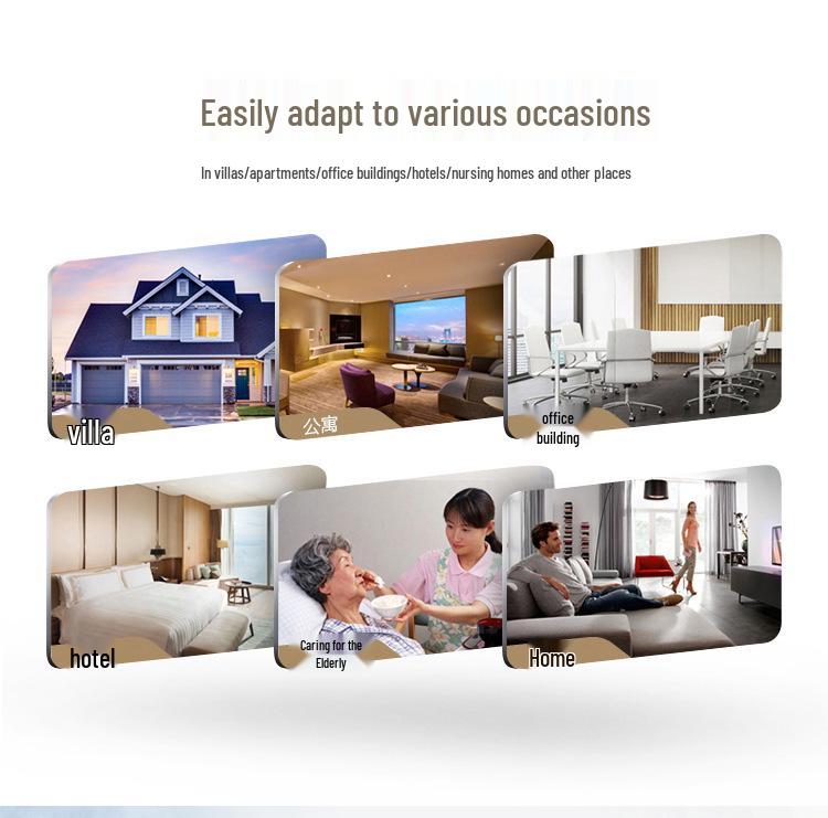 Battery-Free Wireless Doorbell with Long-Range Remote Control, One-to-Two Feature, Ideal for Elderly Users.