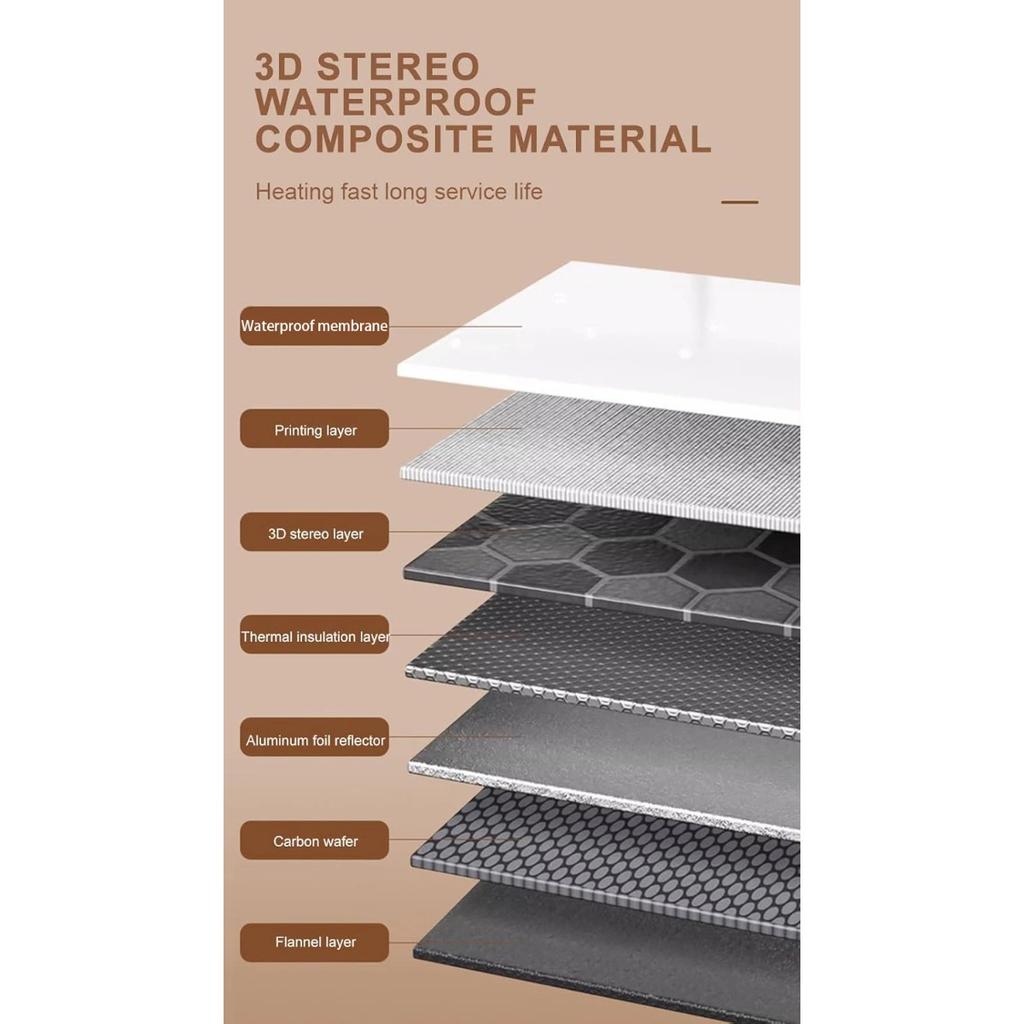 HOMZY Бесшумные складные гетры Pro - Электрическая грелка для ног под стол с термостатом и автоматическим отключением для офиса, дома, таймер