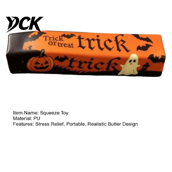 Unique Gift for Birthdays Halloween Butter Stick Squeeze Toy, Slow Rising Realistic Cute Desktop Decorations Toys Anxiety Relief, Sensory Fidget Kids