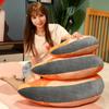 506580 см Забавная плюшевая подушка в виде филе лосося, имитация кукол лосося, набитые, мягкие, кавайные, подушка для дивана-кровати, креативный подарок на день рождения