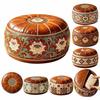 Round Shape Storage Ottoman PU Leather Round Pouf Cover New Floor Seat Cushion  Home Use