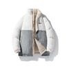 Men Double Sided Thick Fleece Cotton Padded Jacket Casual Loose Winter Coat