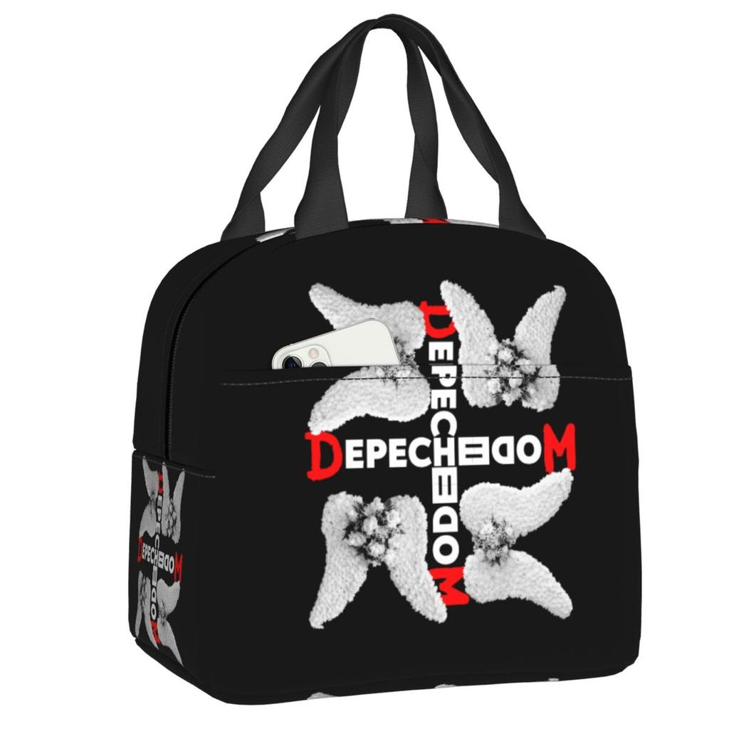 Custom Electronic Rock Depeche Cool Mode Insulated Lunch Bags for Camping Travel Resuable Cooler Thermal Bento Box Women Kids
